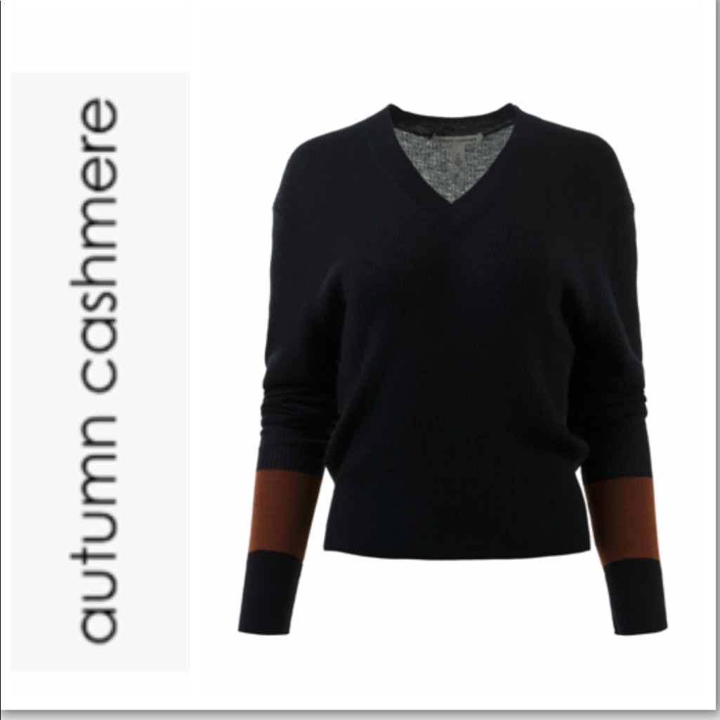 Autumn Cashmere Black And Brown Sweater